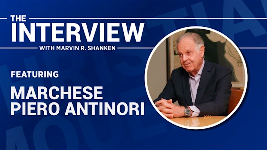 An image of Piero Antinori, with the words "The Interview with Marvin. R Shanken, Featuring Marchese Piero Antinori"The Piero Antinori Interview with Marvin R. Shanken