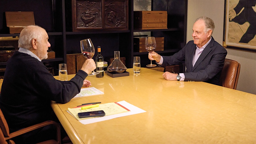Piero Antinori and Marvin R. Shanken took a trip down memory lane over a bottle of Solaia 1997.