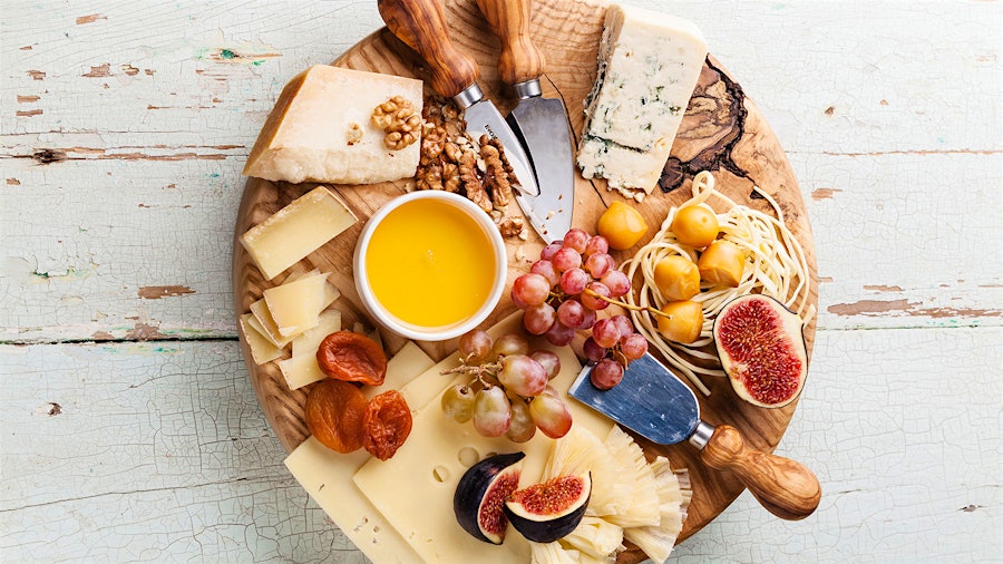 A cheese plate isn’t complete without the sweet and savory balance that fruits, jams, crackers and nuts bring to the table.