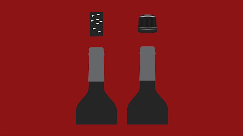 How can you tell if wine has leaked through a plastic cork?