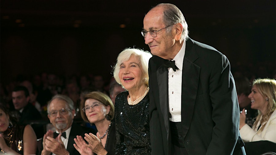Peter Sichel and his wife, Stella, in 2015 at the New York Wine Experience, where he was an esteemed guest year after year.